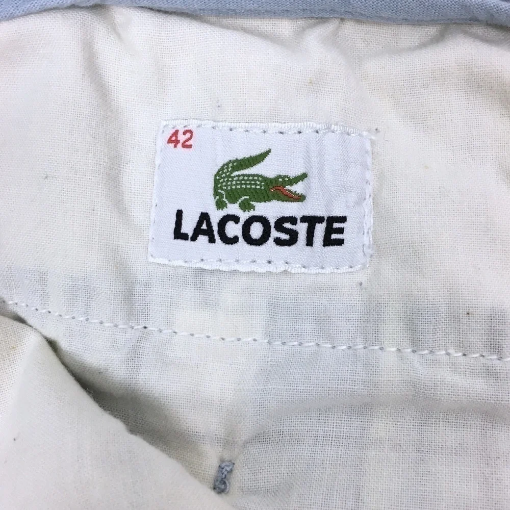 LACOSTE Plaid Golf Shorts Chino Preppy Classic Style 10.5” Inseam Size 42 / 32